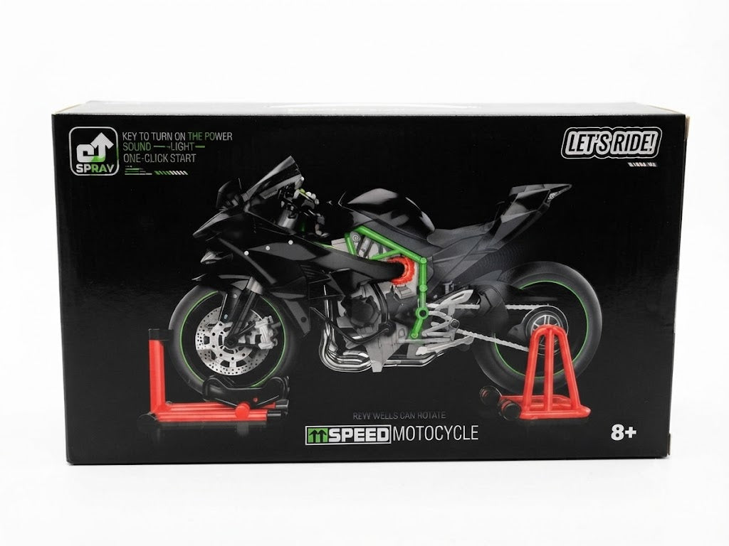 DIE CAST 1/10 0754-1A ALLOY SPRAY SPEED KAWASAKI MOTORCYCLE