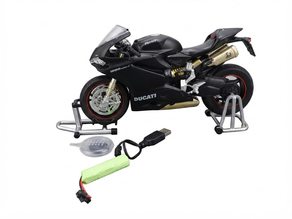 MOTOR CYCLE 8678B 1/10 SPEED RACING DUCATI PANIGALE DIECAST BIKE BLACK COLOR
