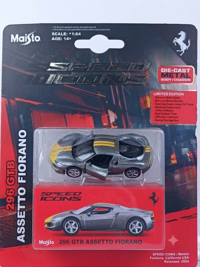 MAISTO 15704 296 GTB ASSETTO FIORANO