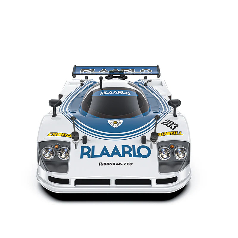 RLAARLO AK-787 FLAT RUN 1:10 METAL CARBON FIBER VERSION RC MODEL CAR AK-787B-A  (BLUE & WHITE)