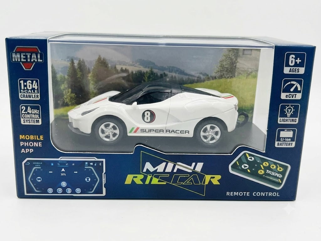 MINI RC CAR SMALL POCKET (SUPER RACER 8) 1:64 SPEED REGULATING ALLOY MODEL HG4-217
