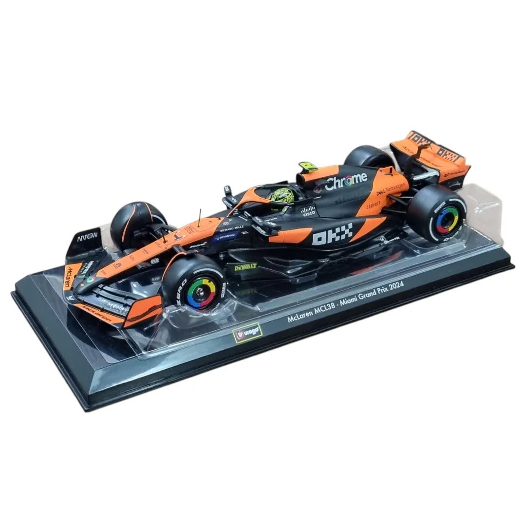 BBURAGO F1 MCLAREN #4 LANDO NORRIS MCL38 MIAMI GRAND PRIX  2024  1/24 DIECAST 18-28033N