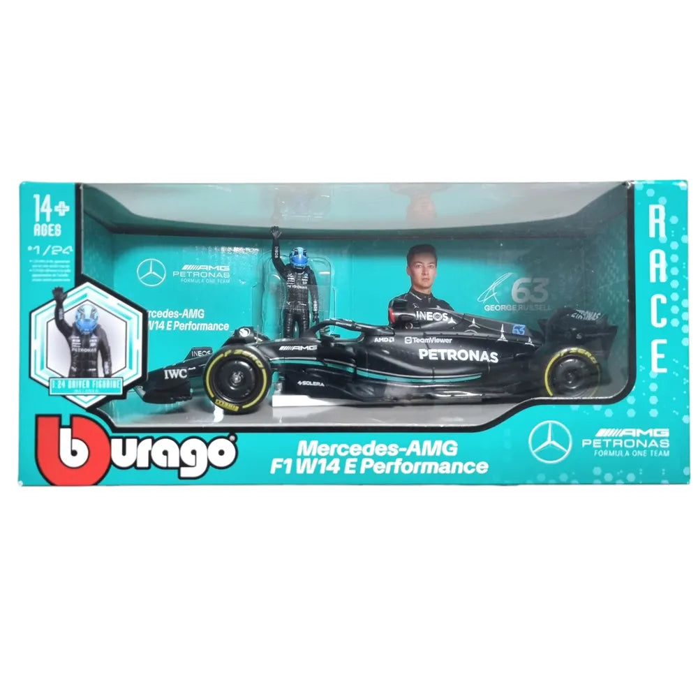 BBURAGO 1/24 MERCEDES-AMG F1 W14 E PERFORMANCE SACLE DIECAST MODEL
