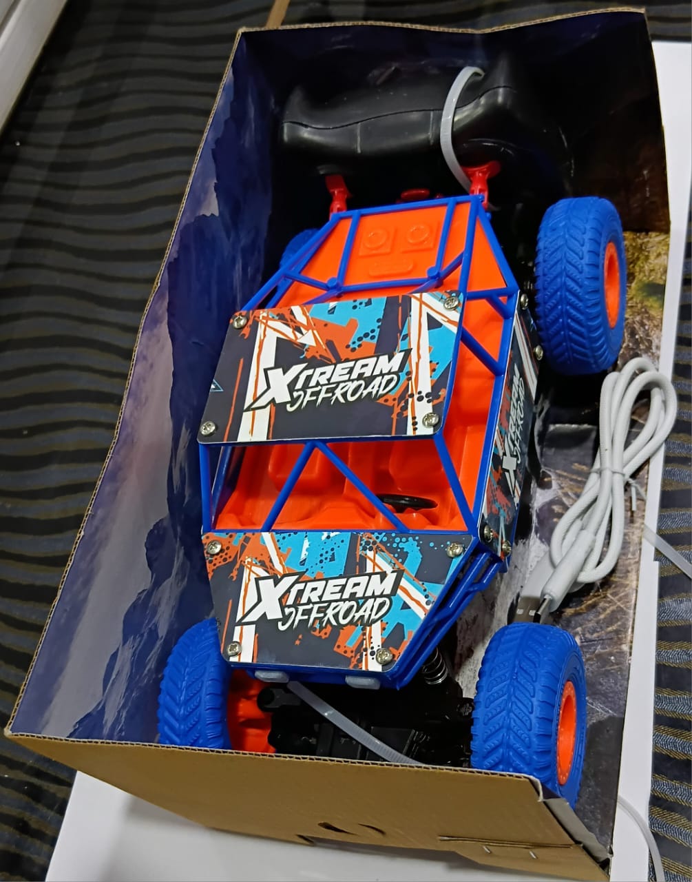 MIRANA ATV AND REMOTE CONTROL CAR, 1200 MAH LI-ION RECHARGEABLE BATTERY, C TYPE USB CHARGING SCALE 1:20&nbsp; (ORANGE BLUE )