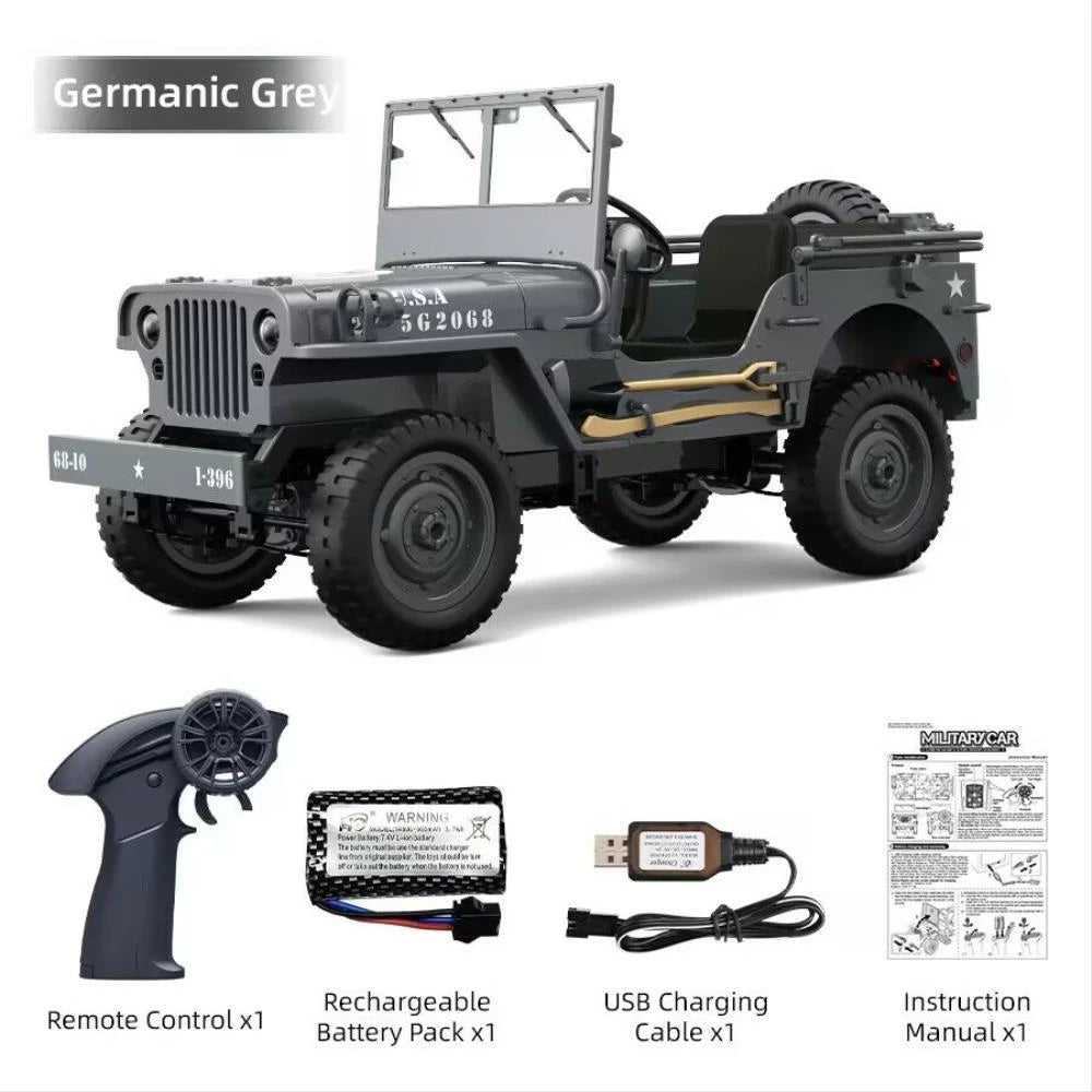 MILITARY JEEP C8815 RTR 1/10 WILLYS RC TRUCK 4WD OFF-ROAD CLIMBING BROWN