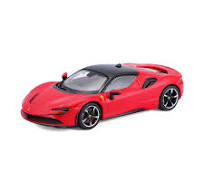 BBURAGO SIGNATURE SERIES 1/43 SCALE FERRARI SF90 STRADALE DIECAST CAR MODEL  (RED)