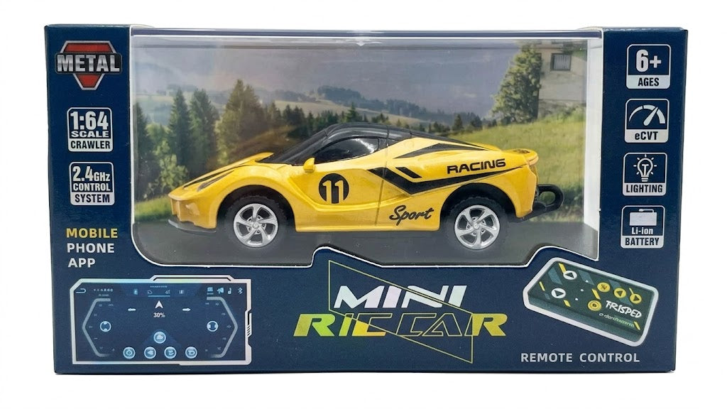 MINI RC CAR SMALL POCKET (SUPER RACING SPORTS 11) 1:64 SPEED REGULATING ALLOY MODEL HG4-217