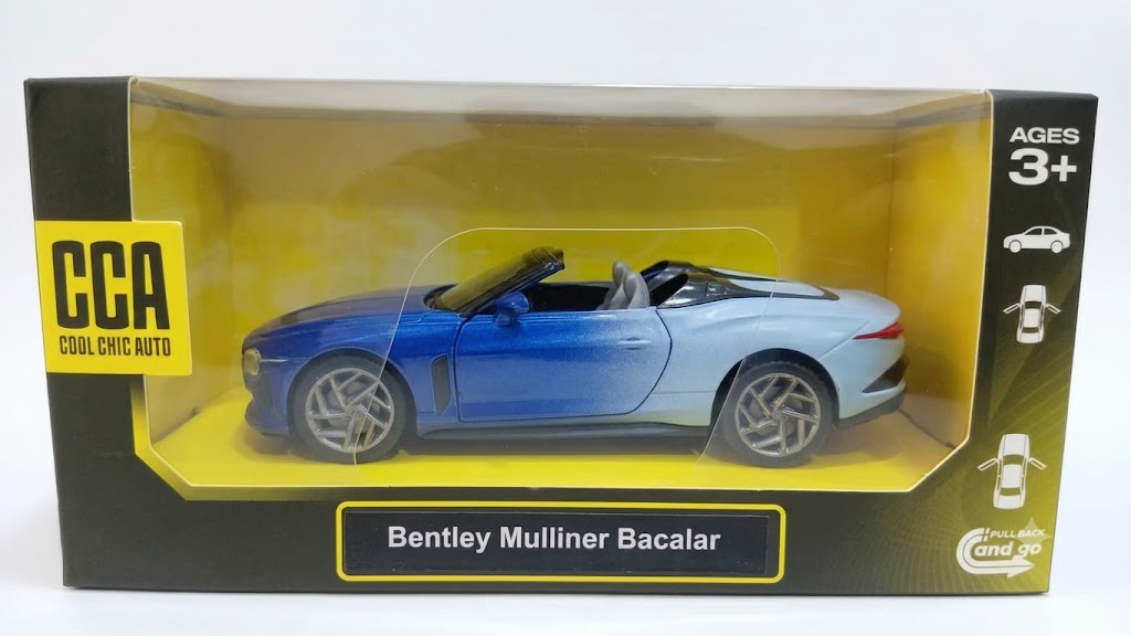 CCA 1:36 12016 BENTLEY MULLINER BACALAR DIECAST MODEL