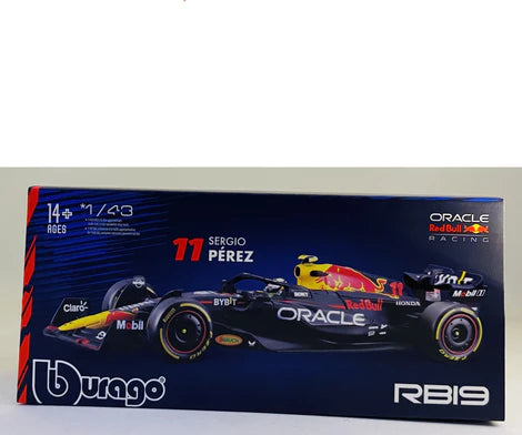 BBURAGO 2023 HONDA RED BULL RACING TEAM SP 11 SERGIO PEREZ 1/43 RB19 MIAMI GPDIE CAST MODEL