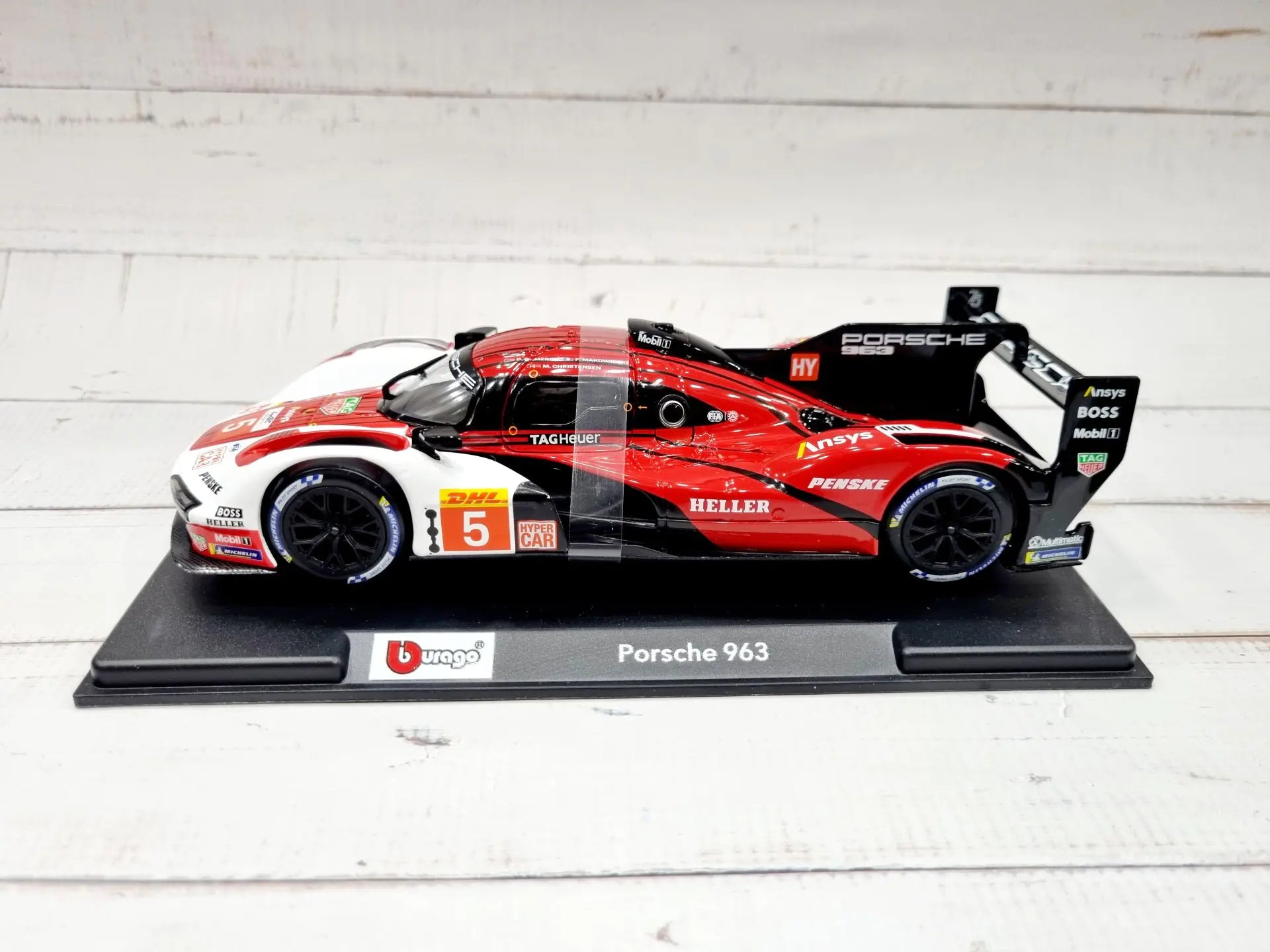 BBURAGO PORSCHE 963 RED 1:24 SCALE 18-98022