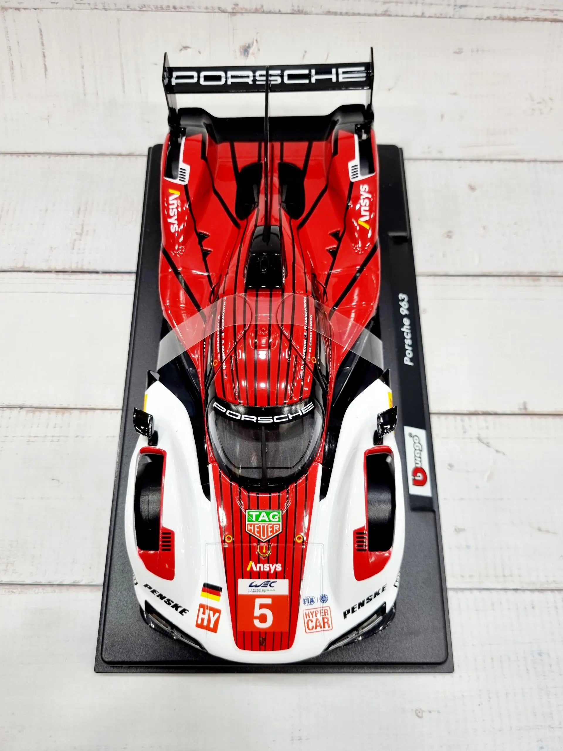 BBURAGO PORSCHE 963 RED 1:24 SCALE 18-98022