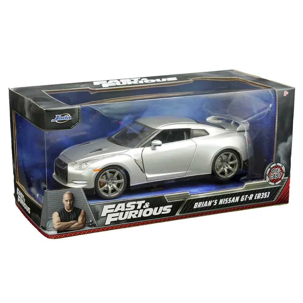 JADA BRAIN's NISSAN GTR GREY  DIECAST CAR MODEL