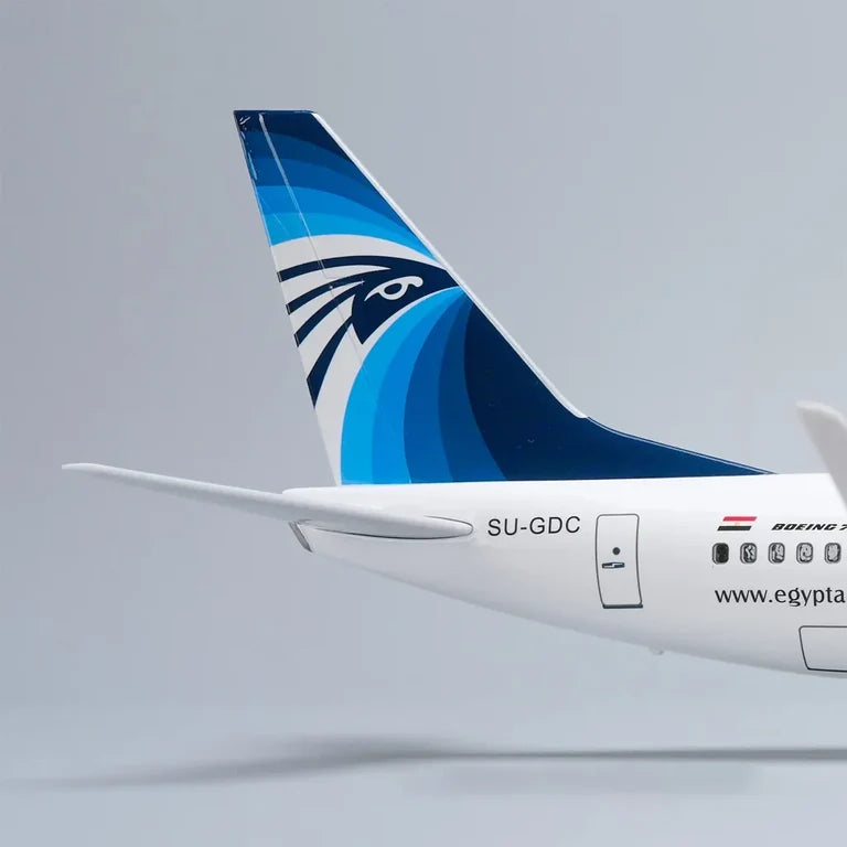 AIRPLANE DIECAST EGYPTAIR SU-GDR BOEING 737-800 WITH LED LIGHT DISPLAY 47CM