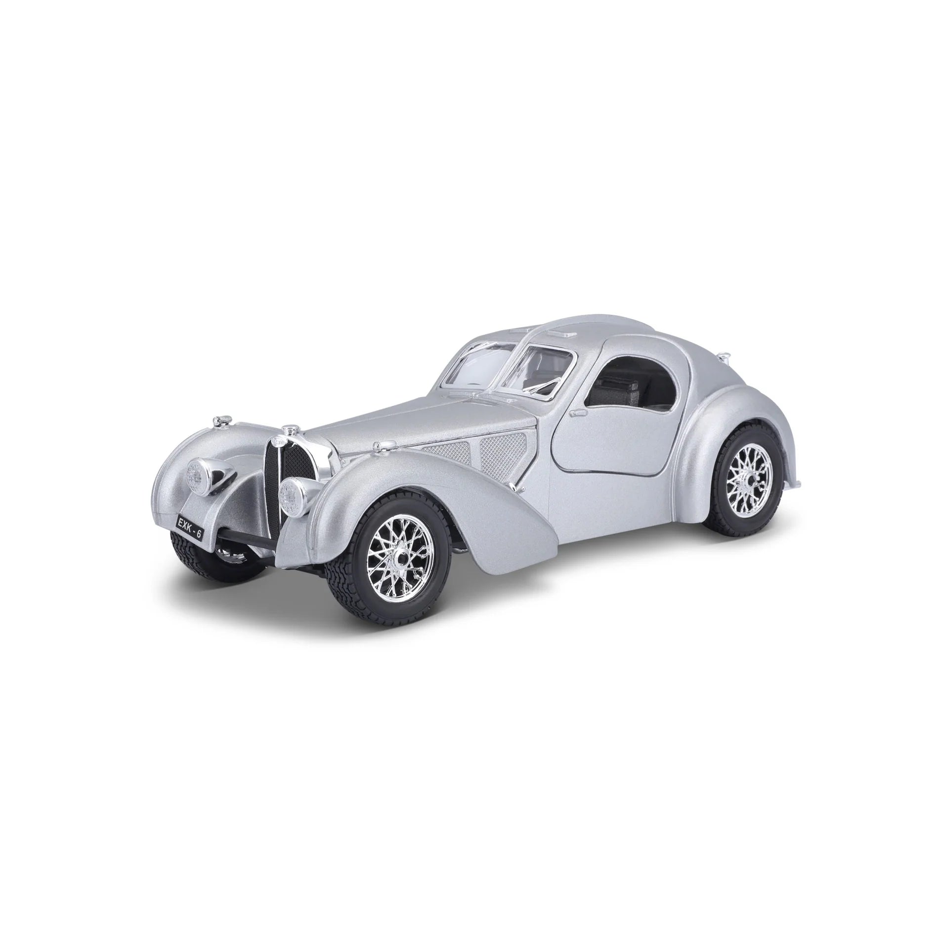 BBURAGO 1/24 SCALE BUGATTI ATLANTIC DIECAST CAR MODEL (SILVER)