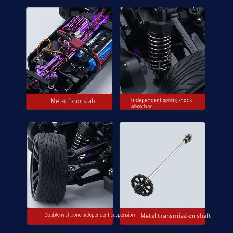 RAPIDLY SCY 16302 HIGH SPEED VEHICLE RTR SUCHIYU RC CAR CUSTOM CLASSIC RED / BLUE