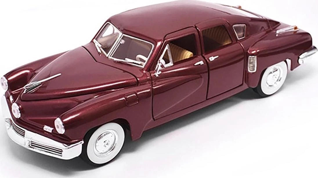 DIE CAST ROAD SIGNATURE 1948 TUCKER TORPEDO 1/18 SCALE BURGUNDY NO:92268
