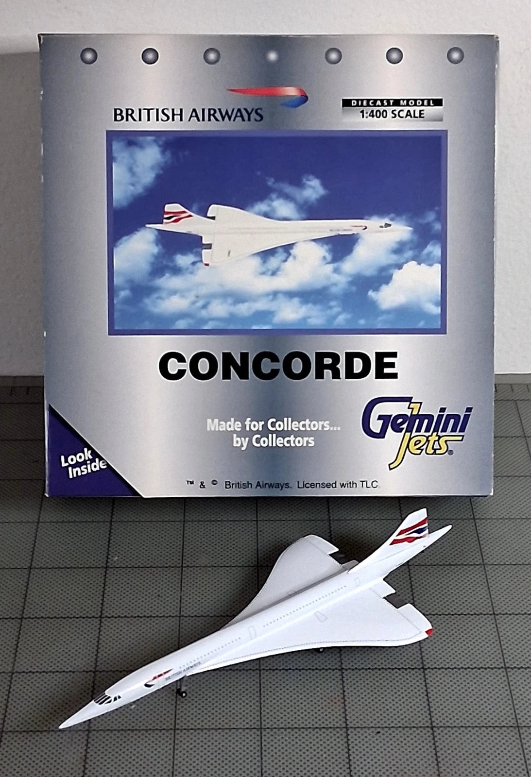 DIE CAST AIRPLANE GEMINI JETS 1:400 SCALE  BRITISH AIRWAYS CONCORDE