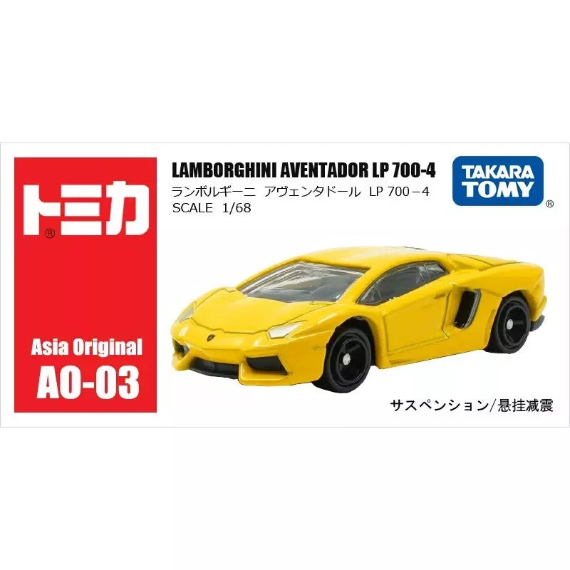 TAKARA TOMY LAMBORGHINI AVENTADOR LP 700-4 1/68 SCALE NO:A0-03