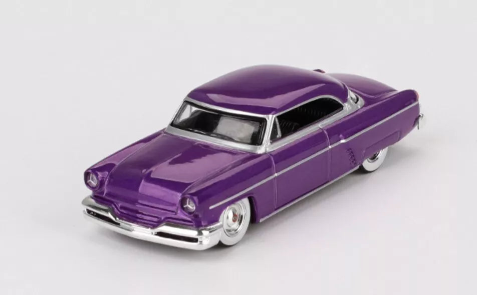 MINI GT 1/64 SCALE LINCOLN CAPRI HOT ROD 1954 PURPLE METALLIC NO:757