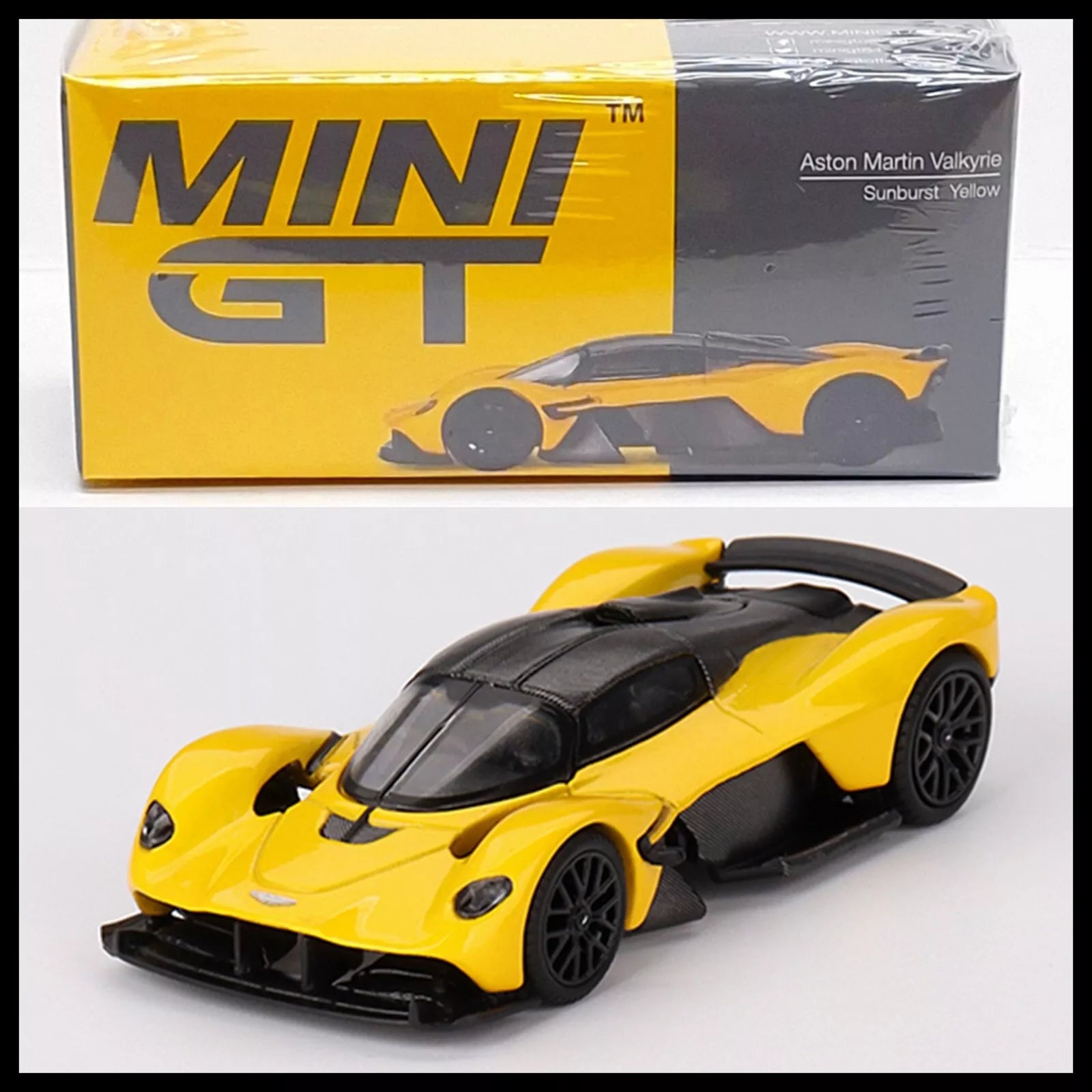 MINI GT ASTON MARTIN VALKYRIE (SUNBURST YELLOW) 1/64 SCALE NO:744