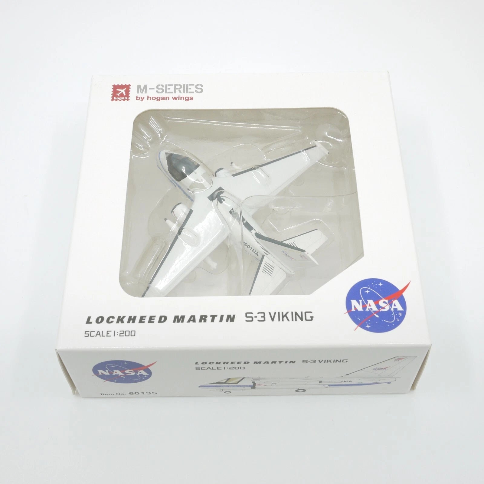DIE CAST AIRPLANE HOGAN LOCKHEED MARTIN S-3 VIKING NASA 60135 SCALE 1/200