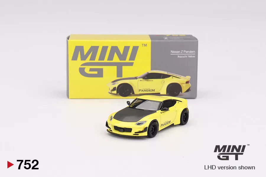 MINI GT 1/64 SCALE NISSAN Z PANDEM (IKAZUCHI YELLOW) NO:752