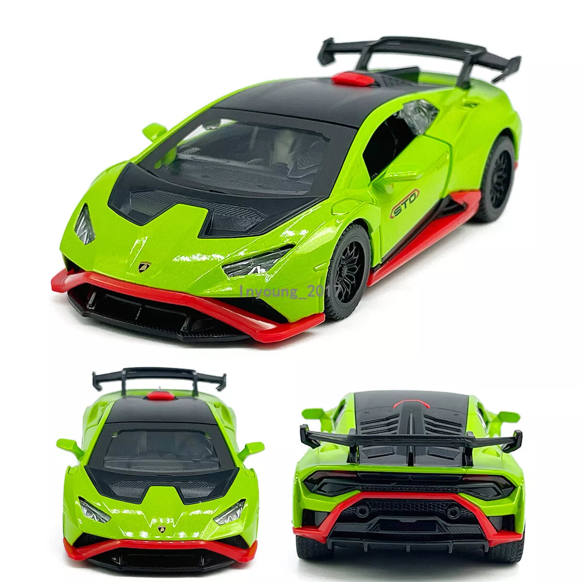 CCA LAMBORGHINI HURACAN STO 1:40 SCALE (GREEN&RED)