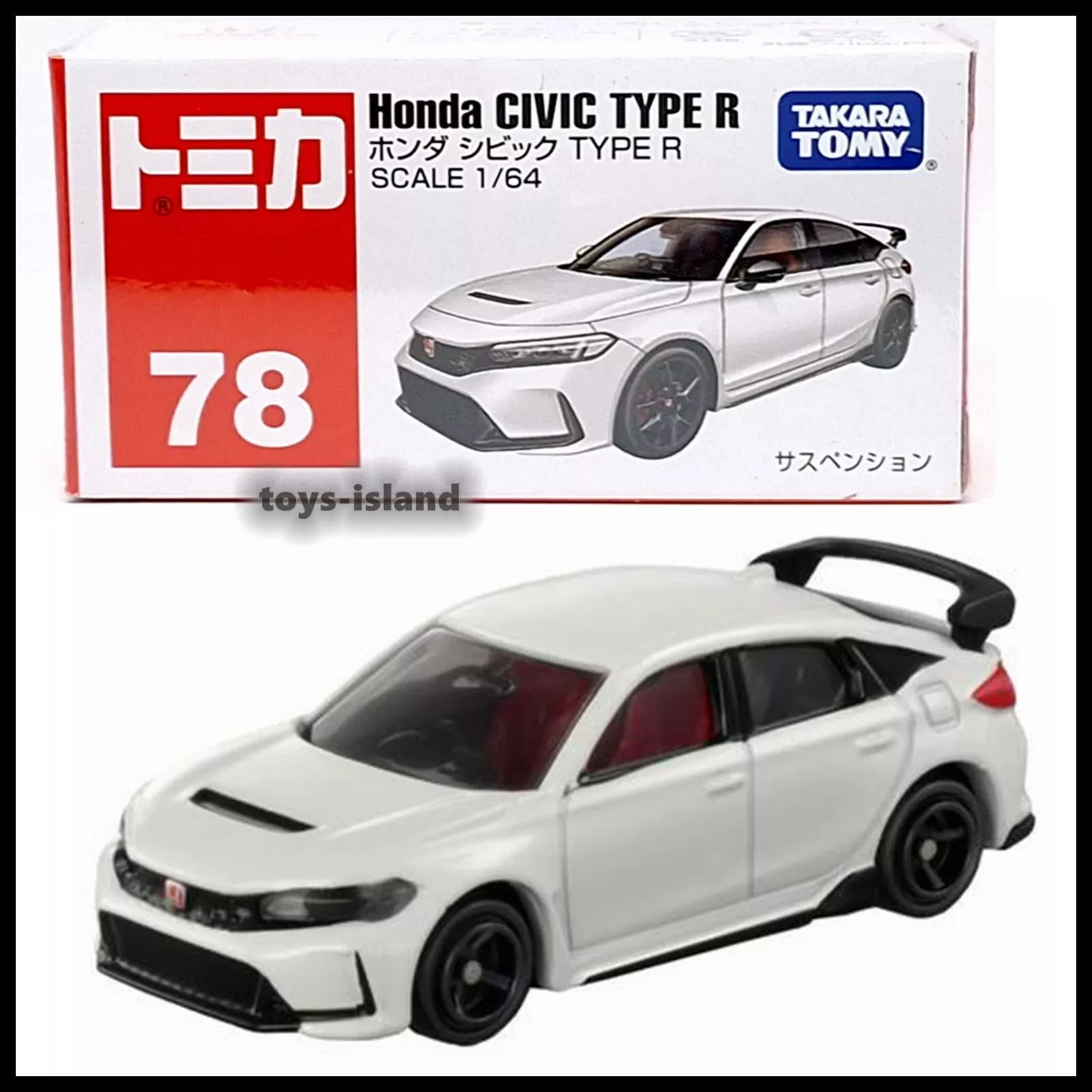 TAKARA TOMY HONDA CIVIC TYPE R 78 1/64 SCALE