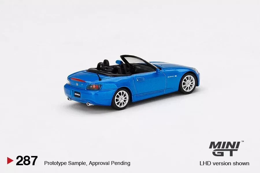 MINI GT HONDA S2000 (BERMUDA BLUE PEARL) 1/64 SCALE NO:287