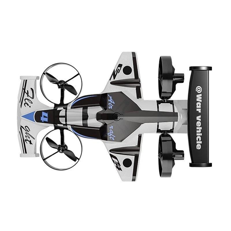 CZ04 SILVER COLOR 2-IN-1 LAND AIR DUAL RC QUADCOPTER & RC DRIFT CAR 2.4G ELECTRIC AIRCRAFT