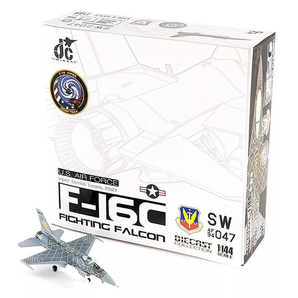 JC WING DIECAST AIRPLANE F-F-16C FIGHING FALCON US AIR FORCE SCALE 1/144