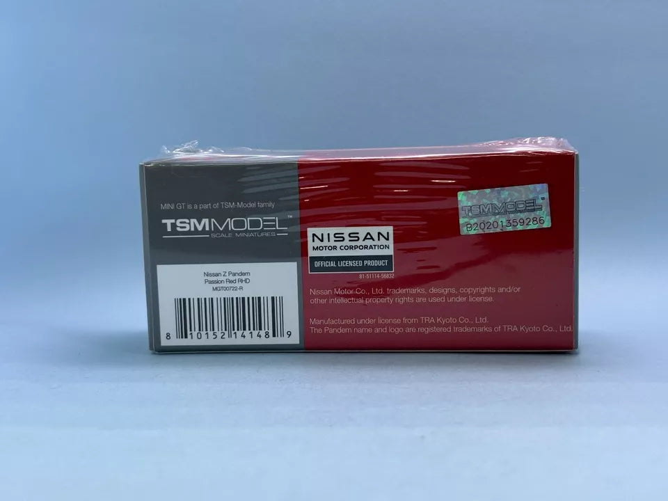 MINI GT 1/64 SCALE NISSAN Z PANDEM (PASSION RED) NO:722