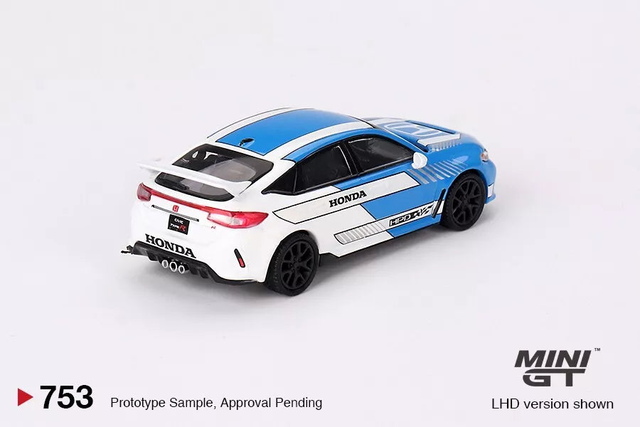 MINI GT 1/64 SCALE HONDA CIVIC TYPE R #3 (2023 PACE CAR BLUE) NO:753