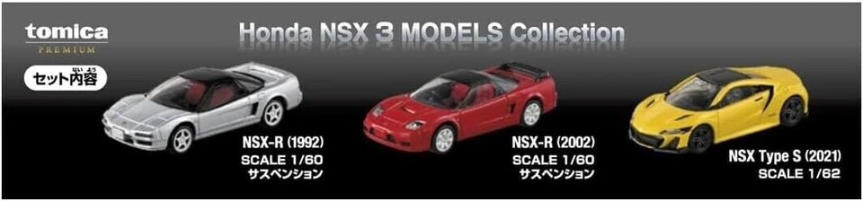 TOMICA PREMIUM HONDA NSX 3 MODELS COLLECTION SET 1/60 SCALE 913306