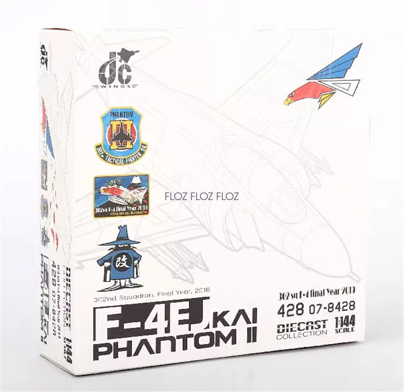 JC WING DIECAST AIRPLANE F-4EJ PHAHTOM WHITE 1/144