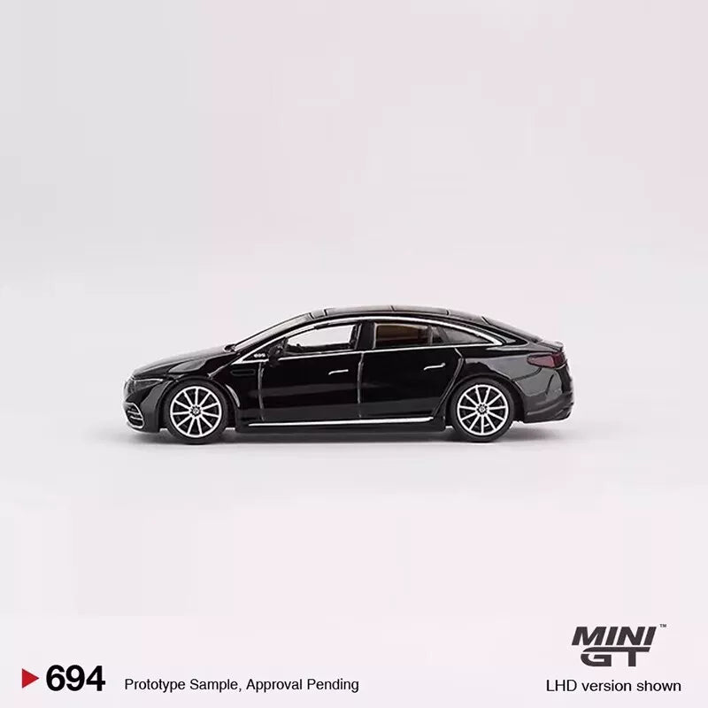 MINI GT 1/64 SCALE MERCEDES-BENZ EQS 580 4MATIC (BLACK) NO:694