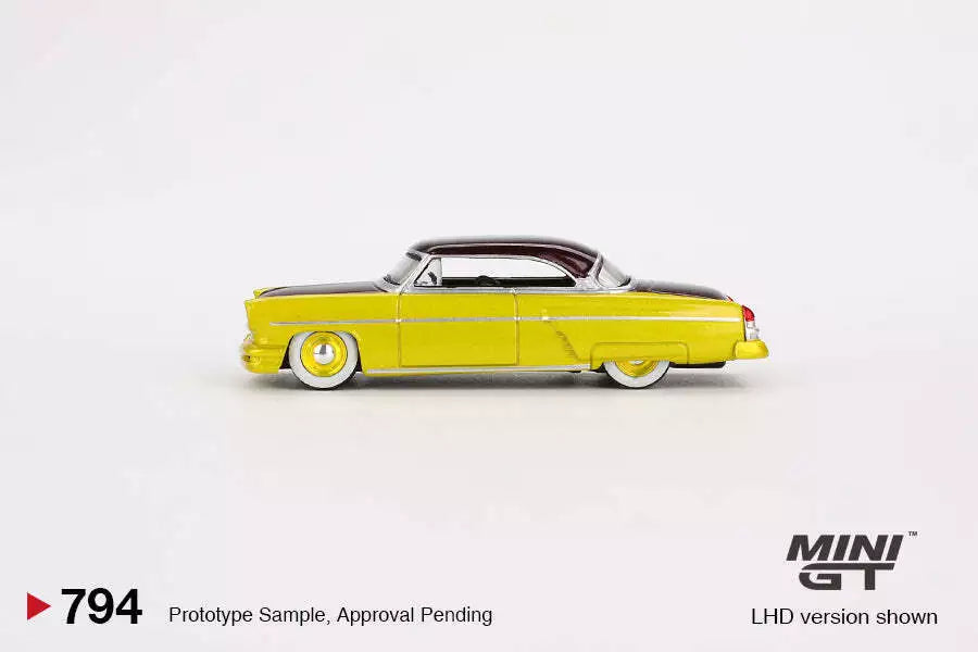 MINI GT 1/64 SCALE LINCOLN CAPRI HOT ROD 1954 LIME YELLOW  NO:794