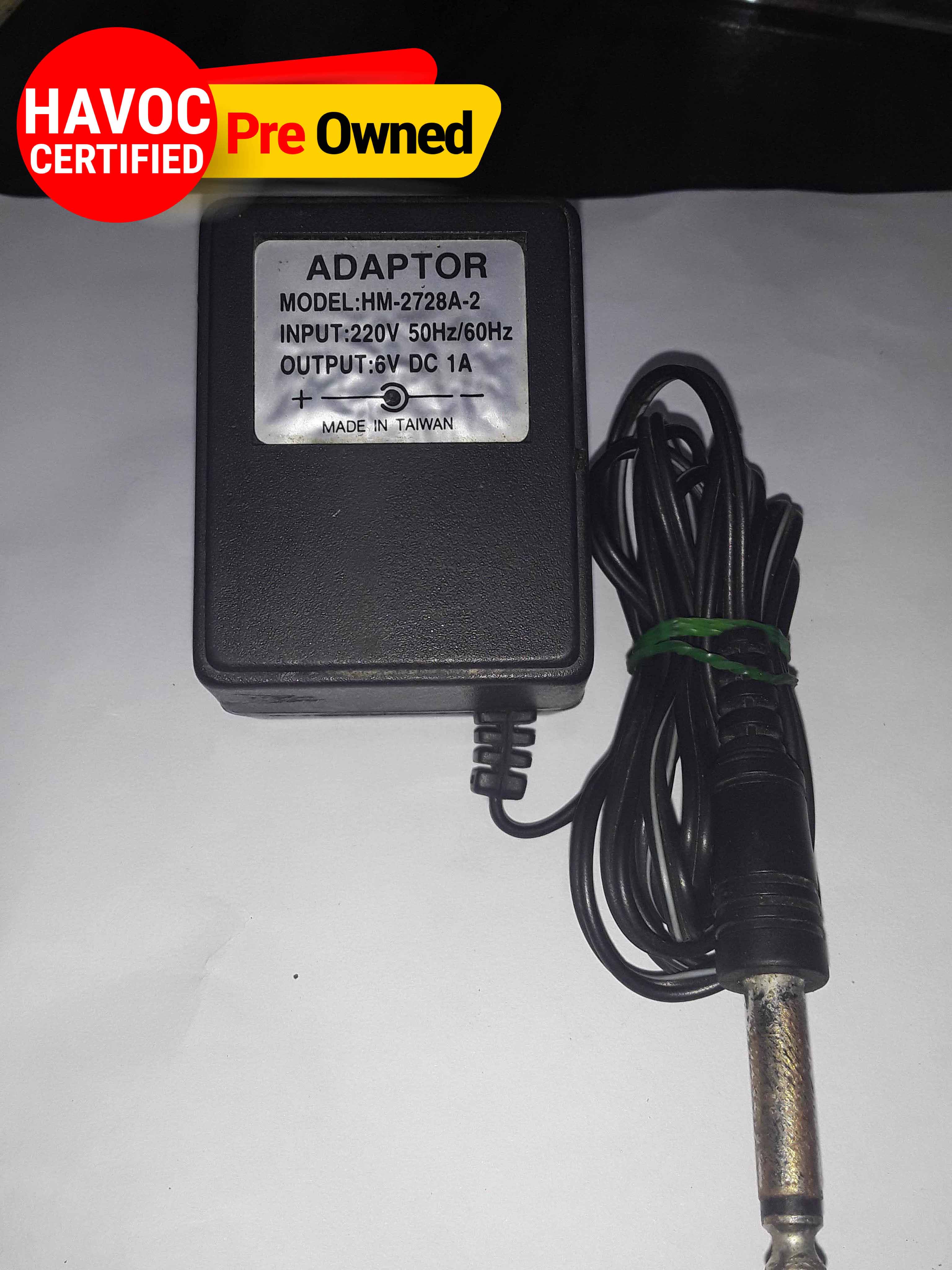 Adaptor Model Hm-2728A-2 Input 220V Dc 6V 1A (Quality Pre Owned)