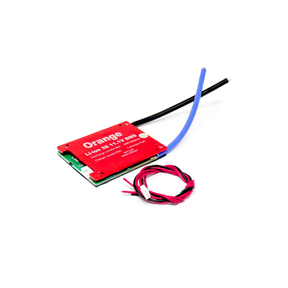Orange li-ion 3S 11.1V 40A Battery Management System without Casing