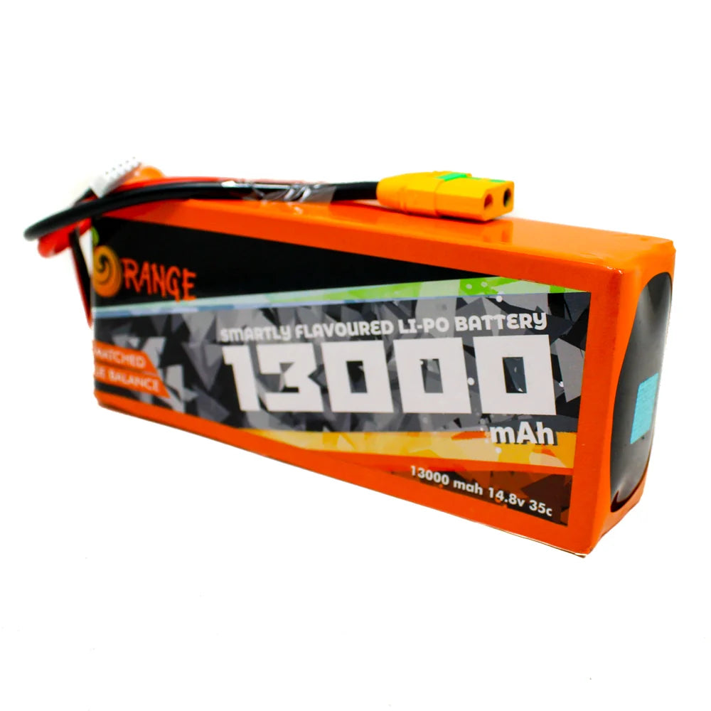 Orange 13000mAh 4S 35C (14.8 V) Lithium Polymer Battery Pack (Li-Po)