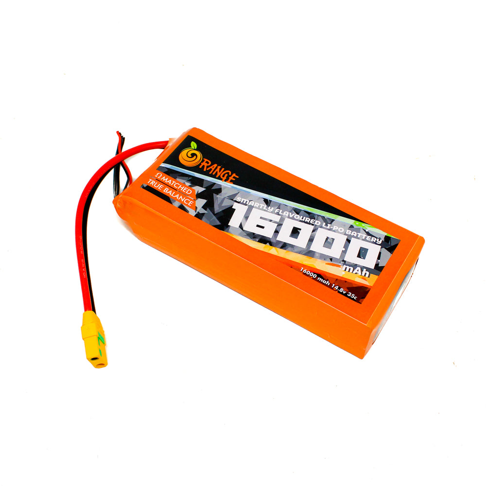 Orange 16000mAh 4S 35C (14.8 V) Lithium Polymer Battery Pack (Li-Po)
