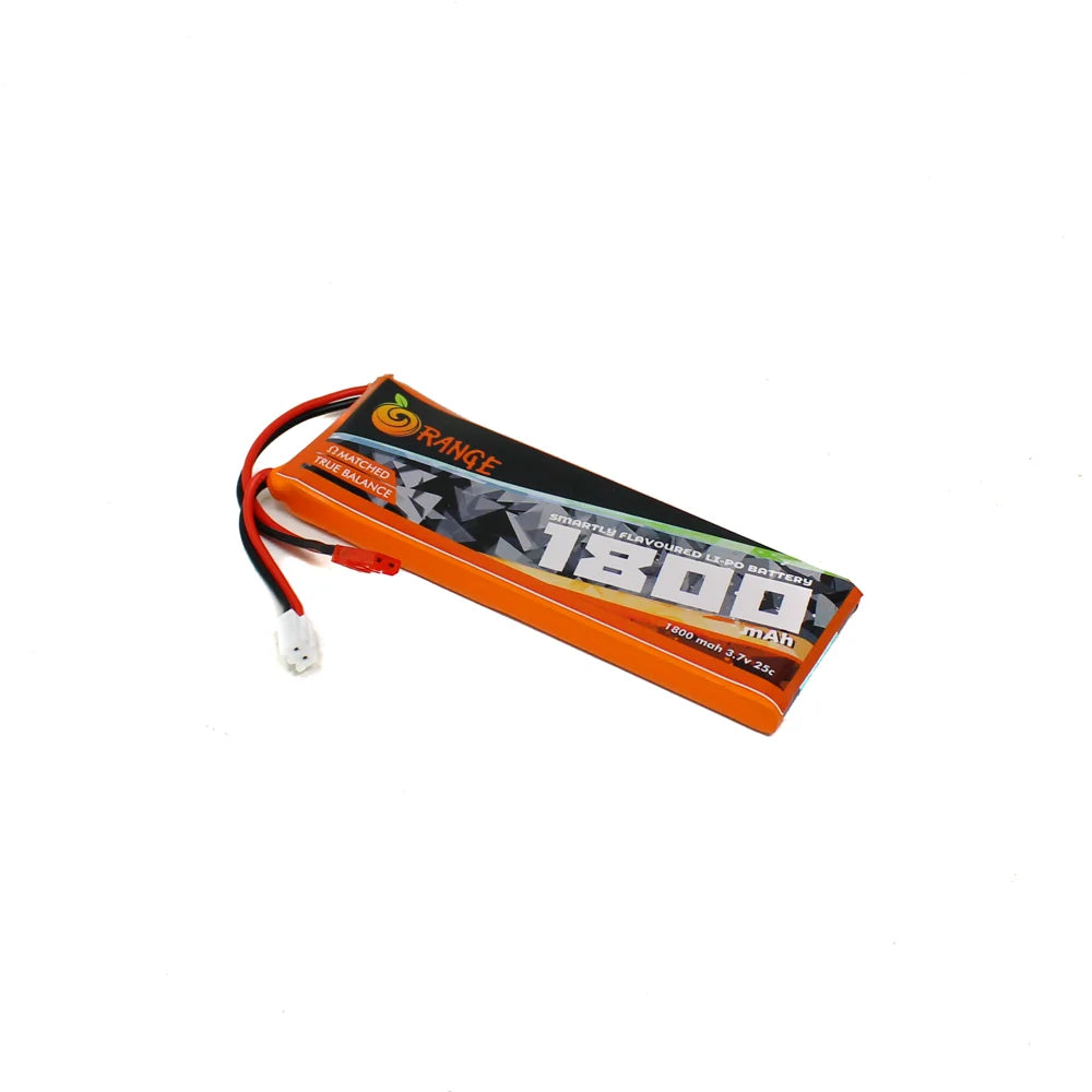 Orange 1800mAh 1S 25C (3.7 V) Lithium Polymer Battery Pack (Li-Po)
