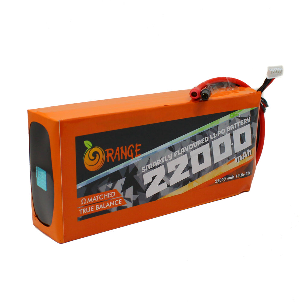 Orange 22000mAh 4S 35C (14.8 V) Lithium Polymer Battery Pack (Li-Po)
