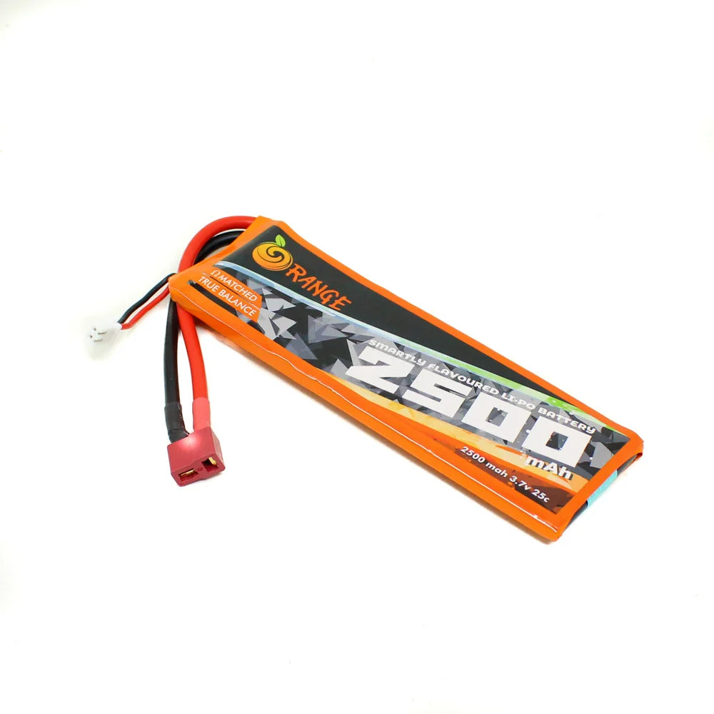Orange 2500mAh 1S 25C (3.7 V) Lithium Polymer Battery Pack (Li-Po)