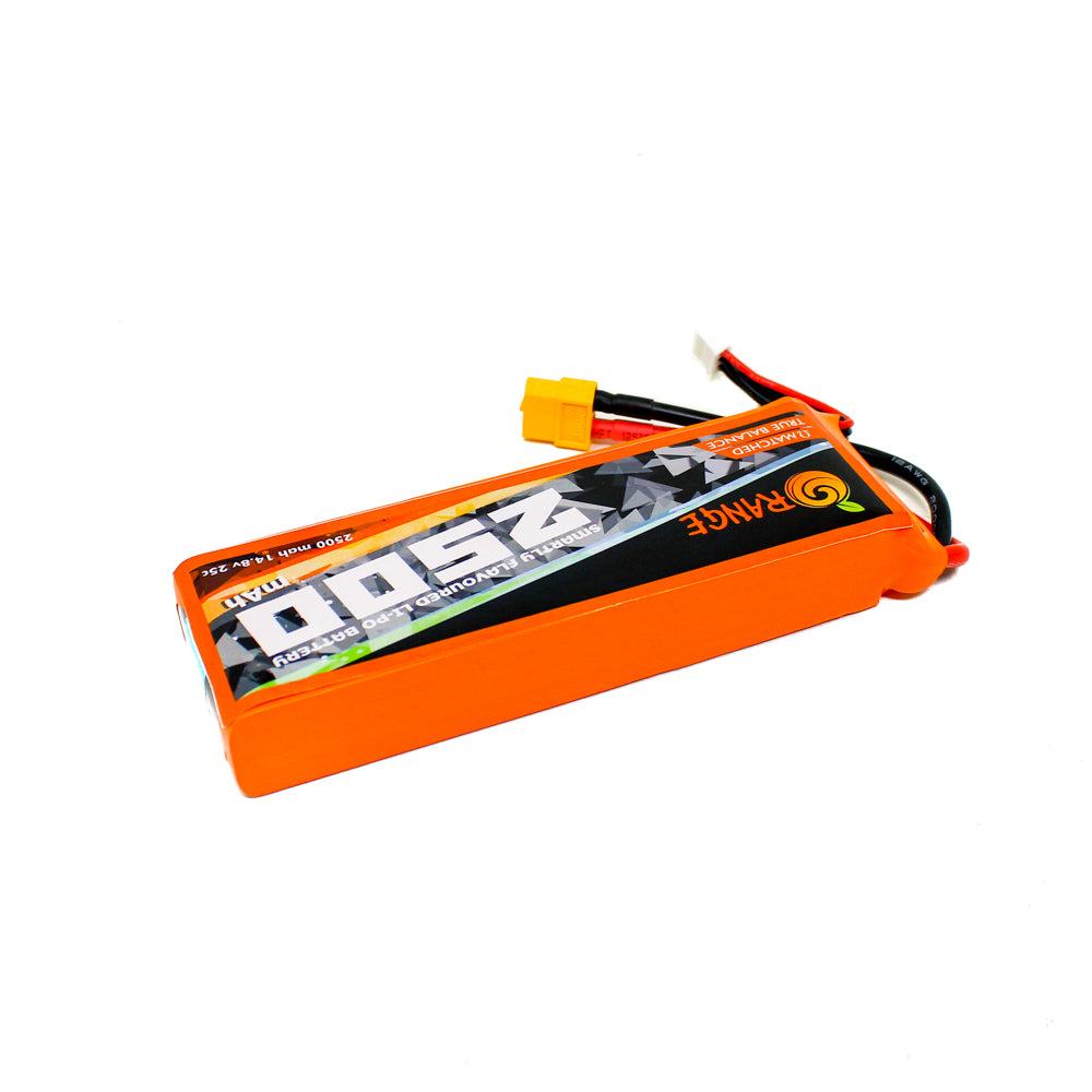Orange 2500mAh 4S 25C (14.8 V) Lithium Polymer Battery Pack (Li-Po)