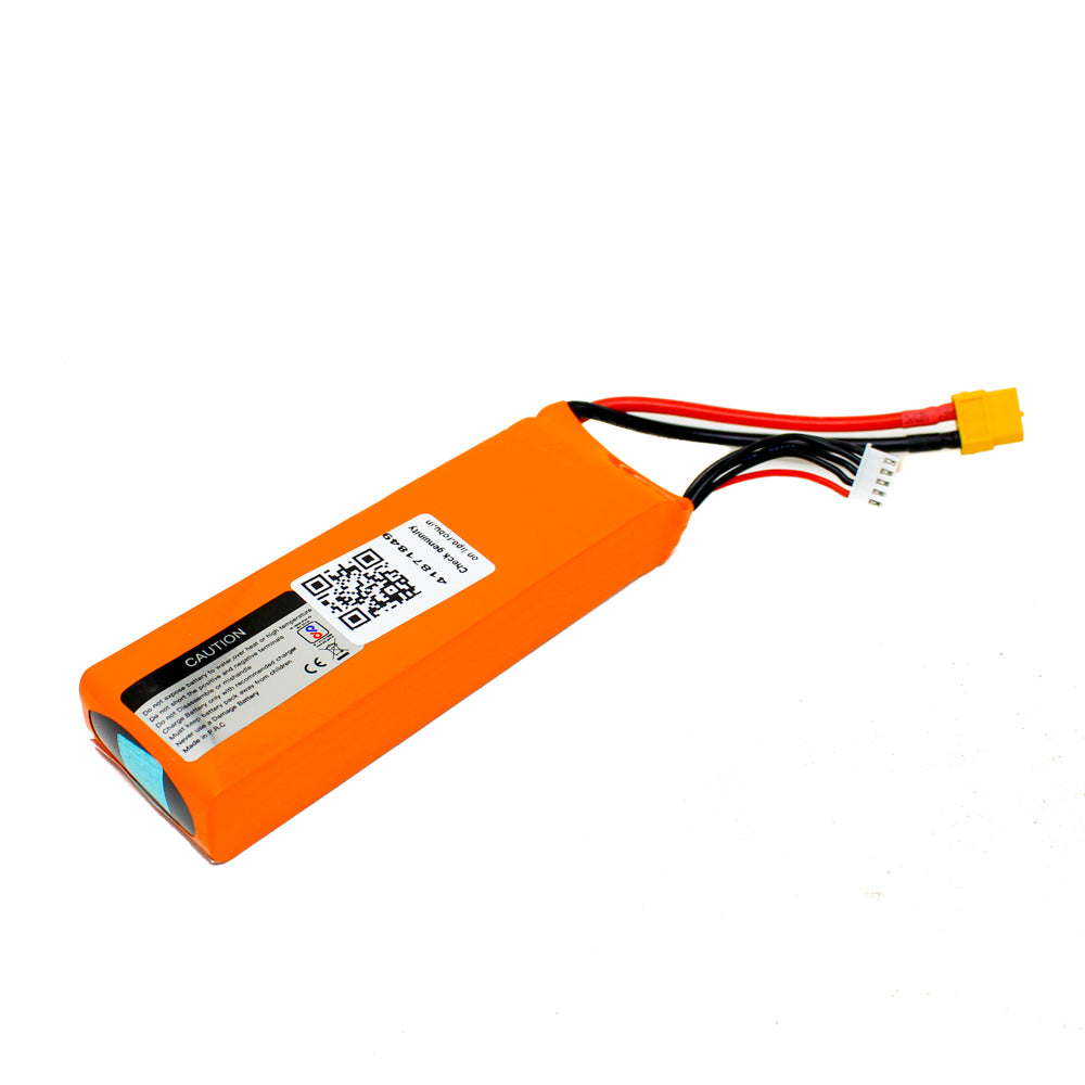 Orange 2500mAh 4S 25C (14.8 V) Lithium Polymer Battery Pack (Li-Po)