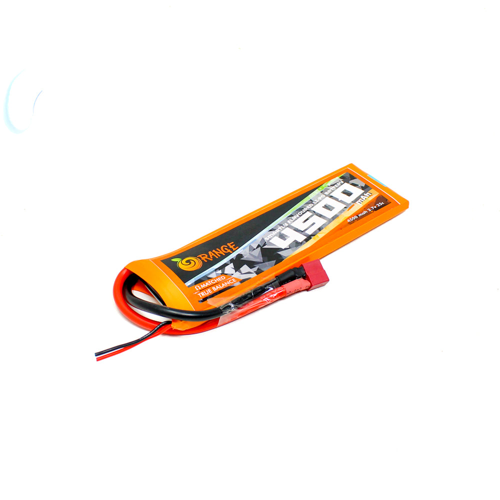 Orange 4500mAh 1S 25C (3.7 V) Lithium Polymer Battery Pack (Li-Po)