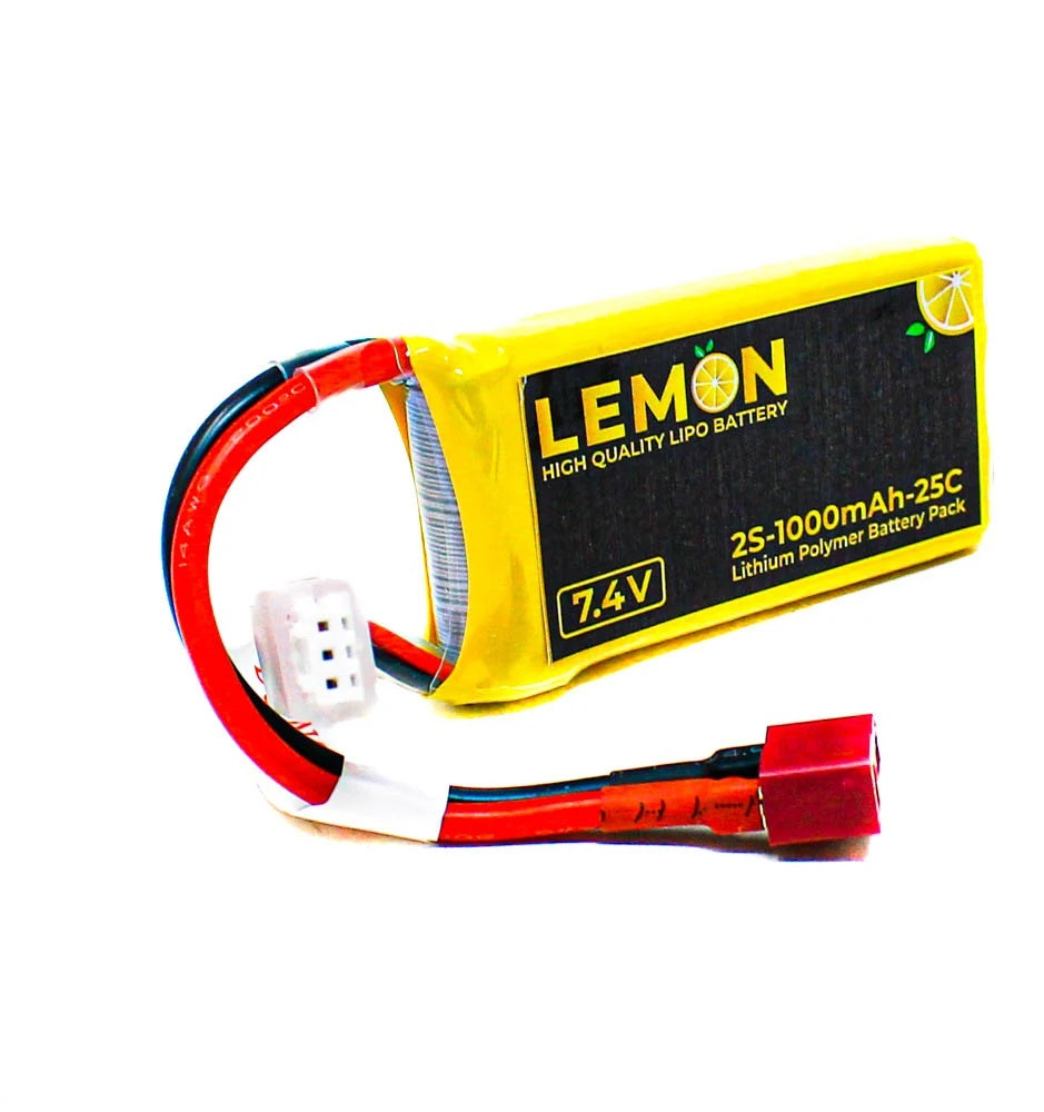 Lemon LIPO 1000mAh 2S 25C/50C Lithium Polymer Battery Pack