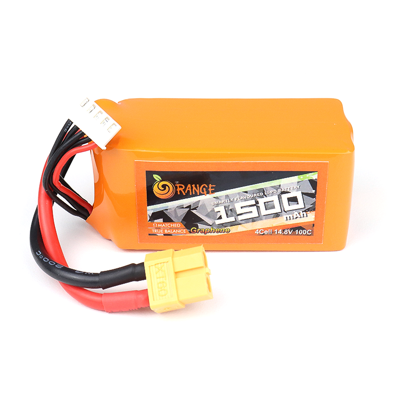 Orange Graphene 1500mAh 4S 100C/200C (14.8V) Lithium Polymer Battery Pack