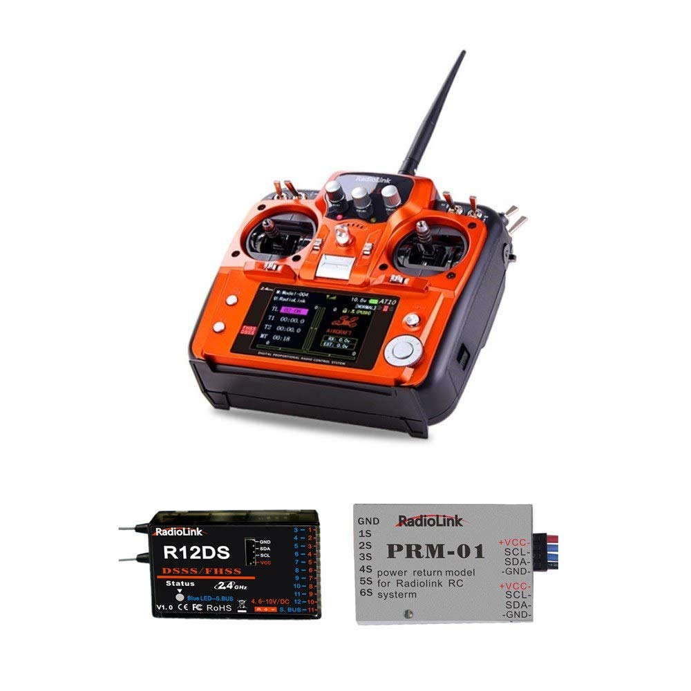 Radiolink AT10 2.4GHz 12CH RC Drone Remote with PRM-01 Transmitter and R12DS Receiver